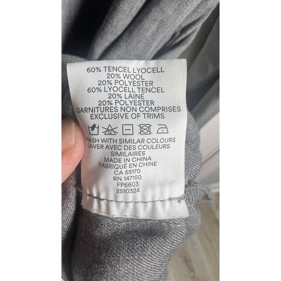 Frank And Oak Size Large Minimalist Black Chambray Career Button‎ Up Shirt Dress - Picture 7 of 9